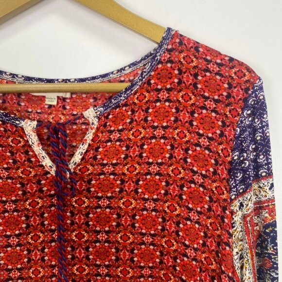 Anthropologie Kyla Seo Patchwork Bohemian Tunic Top - Picture 7 of 10